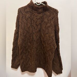 MANGO brown knit turtle neck